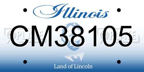 CM38105 Illinois License Plate