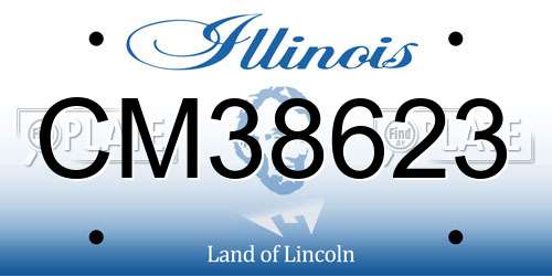 CM38623 Illinois License Plate