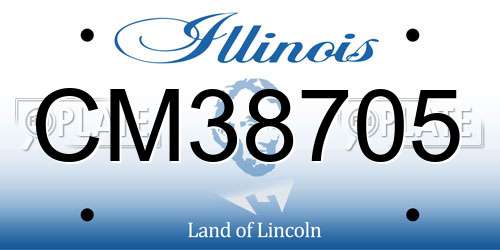 CM38705 Illinois License Plate