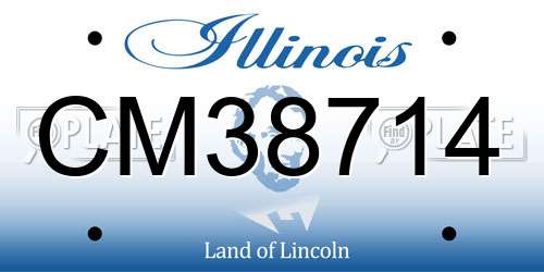 CM38714 Illinois License Plate
