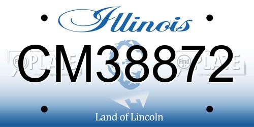 CM38872 Illinois License Plate