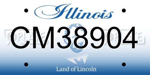 CM38904 Illinois License Plate