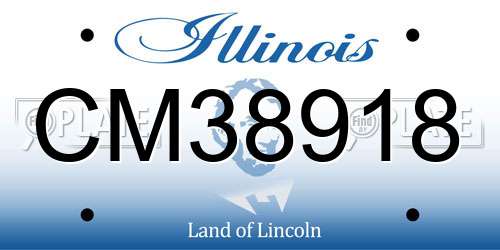 CM38918 Illinois License Plate