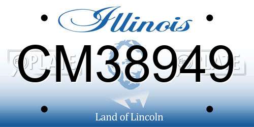 CM38949 Illinois License Plate
