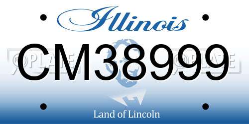 CM38999 Illinois License Plate
