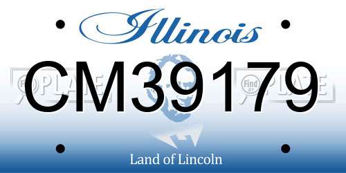 CM39179 Illinois License Plate