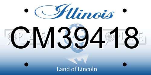 CM39418 Illinois License Plate