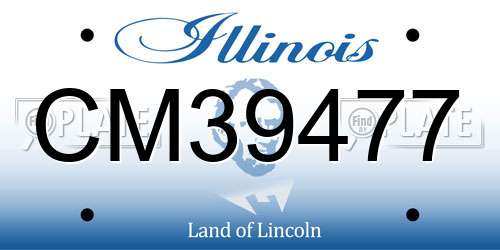 CM39477 Illinois License Plate
