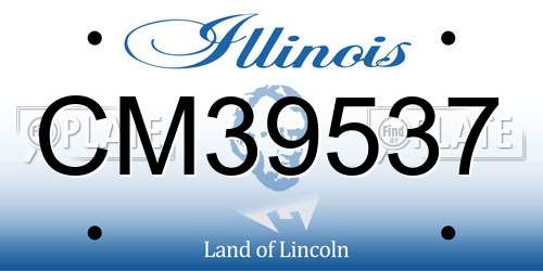 CM39537 Illinois License Plate