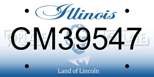 CM39547 Illinois License Plate