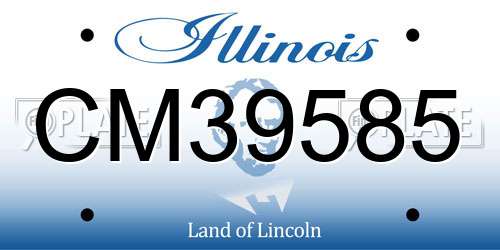 CM39585 Illinois License Plate