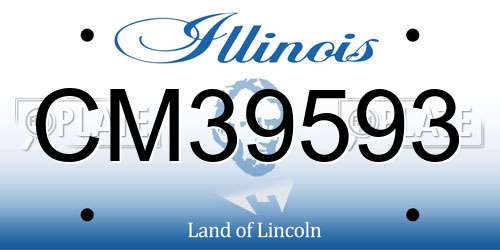 CM39593 Illinois License Plate