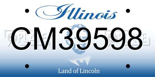 CM39598 Illinois License Plate