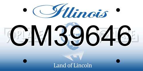 CM39646 Illinois License Plate