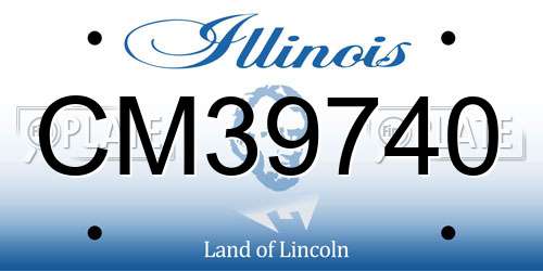 CM39740 Illinois License Plate