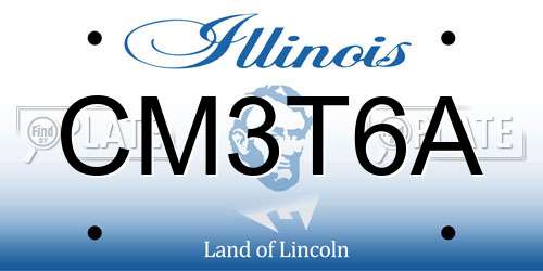 CM3T6A Illinois License Plate