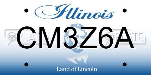 CM3Z6A Illinois License Plate