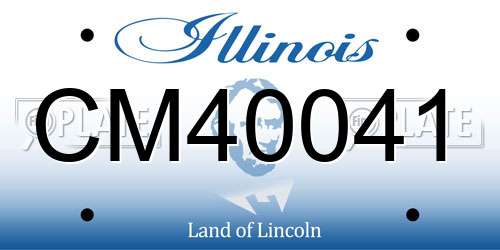 CM40041 Illinois License Plate