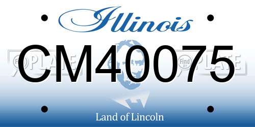 CM40075 Illinois License Plate