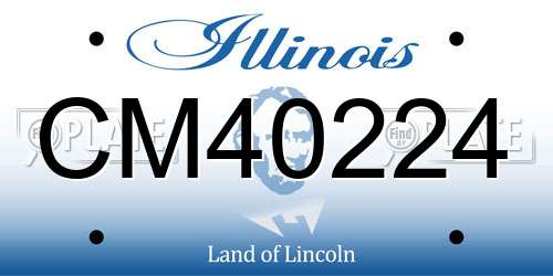 CM40224 Illinois License Plate