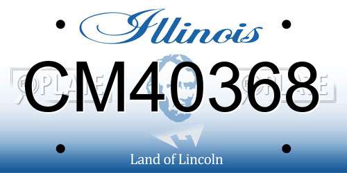 CM40368 Illinois License Plate