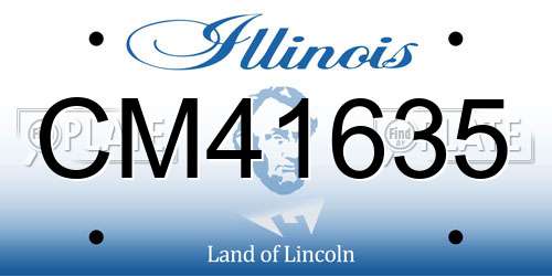 CM41635 Illinois License Plate