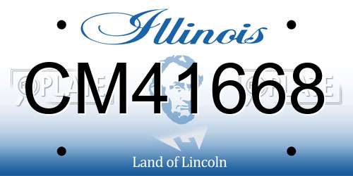 CM41668 Illinois License Plate