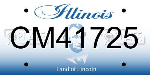CM41725 Illinois License Plate