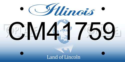 CM41759 Illinois License Plate