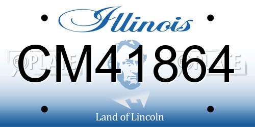 CM41864 Illinois License Plate