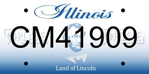 CM41909 Illinois License Plate