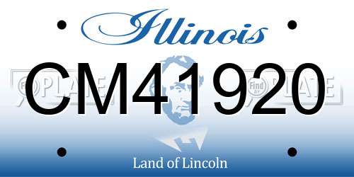 CM41920 Illinois License Plate
