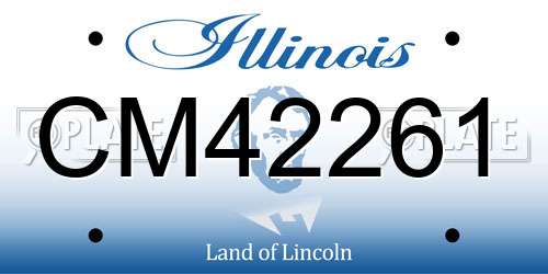 CM42261 Illinois License Plate
