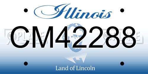 CM42288 Illinois License Plate