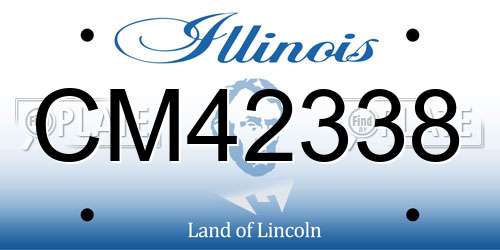 CM42338 Illinois License Plate