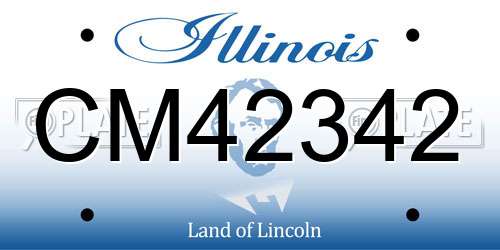 CM42342 Illinois License Plate