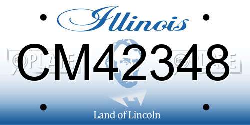 CM42348 Illinois License Plate