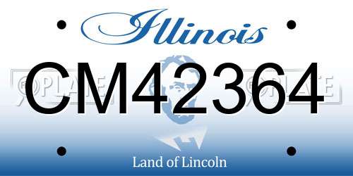 CM42364 Illinois License Plate