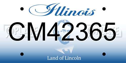 CM42365 Illinois License Plate