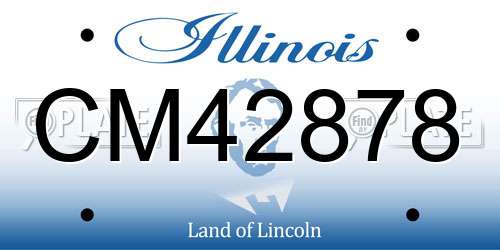 CM42878 Illinois License Plate