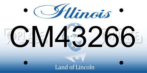 CM43266 Illinois License Plate