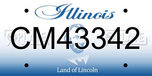 CM43342 Illinois License Plate