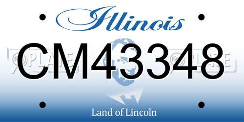 CM43348 Illinois License Plate
