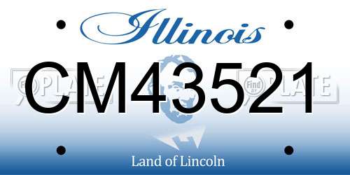 CM43521 Illinois License Plate