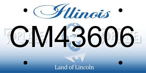 CM43606 Illinois License Plate