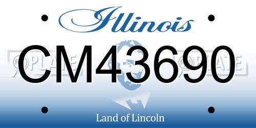 CM43690 Illinois License Plate