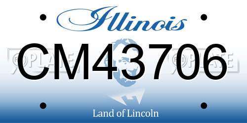 CM43706 Illinois License Plate