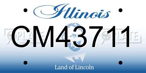 CM43711 Illinois License Plate