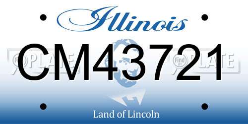 CM43721 Illinois License Plate