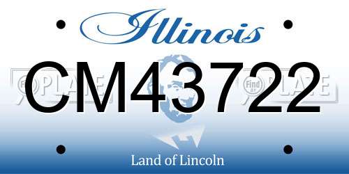 CM43722 Illinois License Plate
